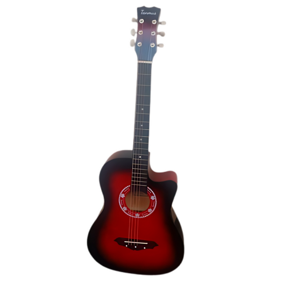 Tanmus 038C 6-Steel String  Acoustic Guitar - Red