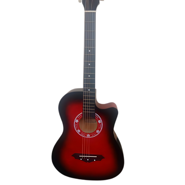 Tanmus 038C 6-Steel String  Acoustic Guitar - Red