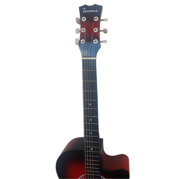 Tanmus 038C 6-Steel String  Acoustic Guitar - Red