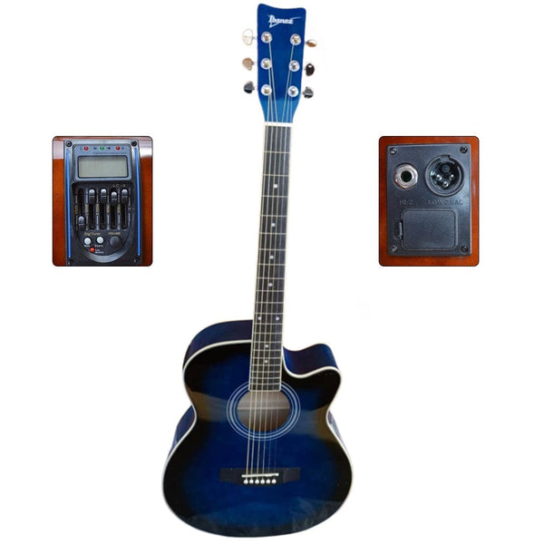 Nofeka Uganda Acoustic Electric Guitars Natural Brown Ibanez 4010EQ 6 Strings Acoustic Electric Guitar - BLUE