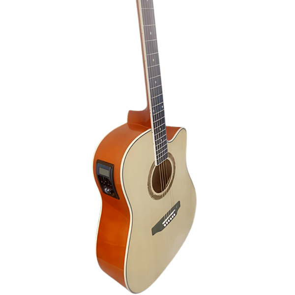 Nofeka Uganda Acoustic Electric Guitars Magical 6-Steel String Acoustic-Electric Guitar - Natural Brown