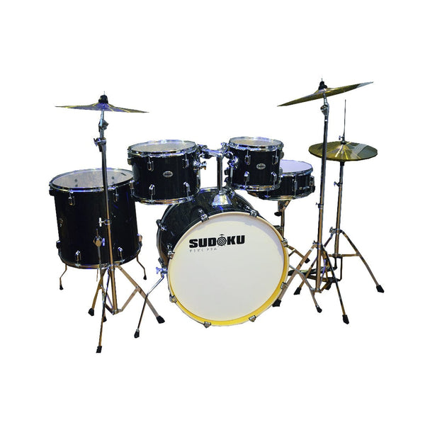 Nofeka Uganda Acoustic Drums Soduku 5-piece Complete Drum Set with Cymbals