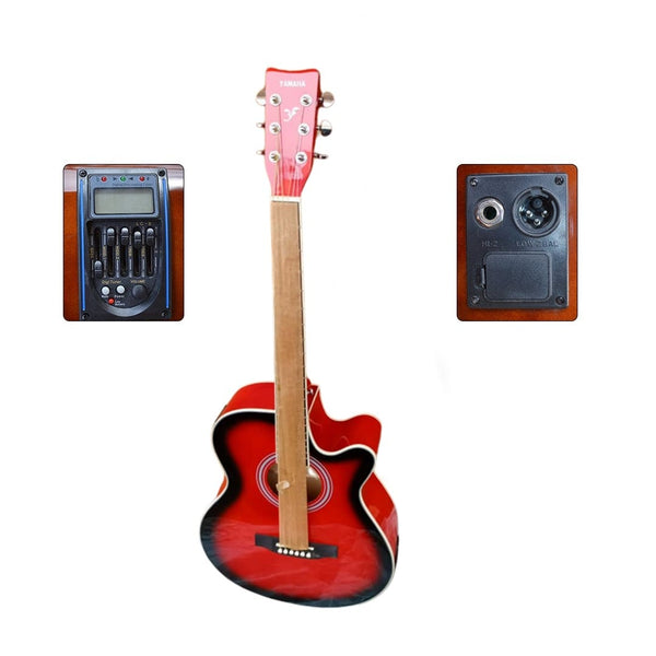 Yamaha Acoustic Electric Guitars Yamaha 4010EQ Amplified Guitar - RED