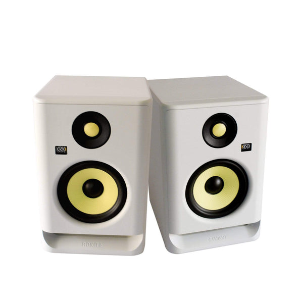 Pro Music Equipment Studio Monitors KRK ROKIT 5 BI-Amplified Nearfield Studio Monitors - White