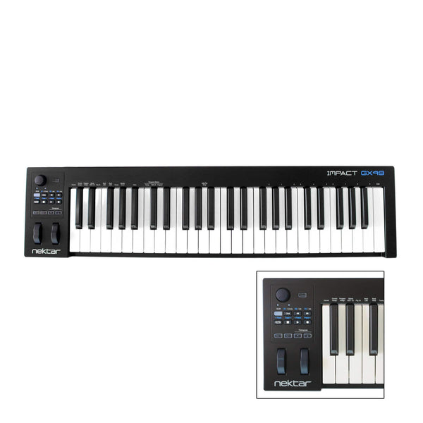 Nektar Impact GX61 61-key MIDI Keyboard Controller.