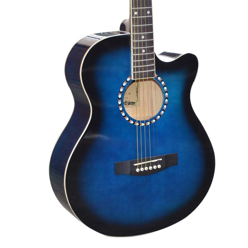 Acoustic guitar on sale blue colour