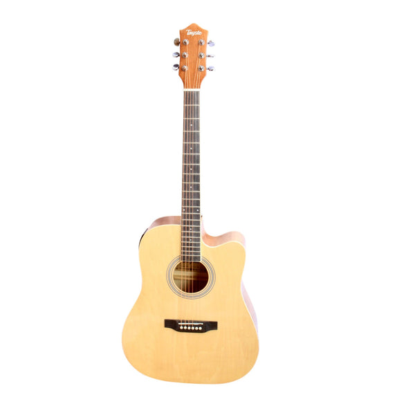 Nofeka Uganda Guitars Natural Brown Tayste T411-N 6-Steel String Acoustic-electric Guitar - Natural Brown