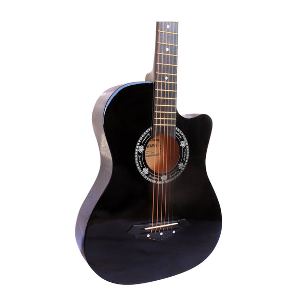 Nofeka Uganda Acoustic Guitars Black Yawara 038C 6-Steel String Dreadnought Acoustic Guitar - Black